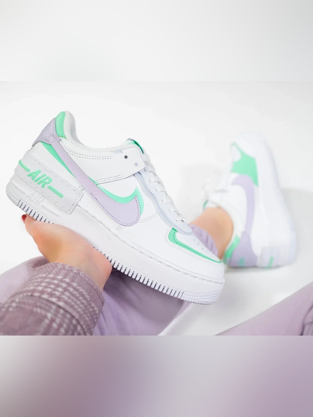 Women’s Nike Air Force 1 Low Shadow Sneakers - Infinite Lilac Football Grey